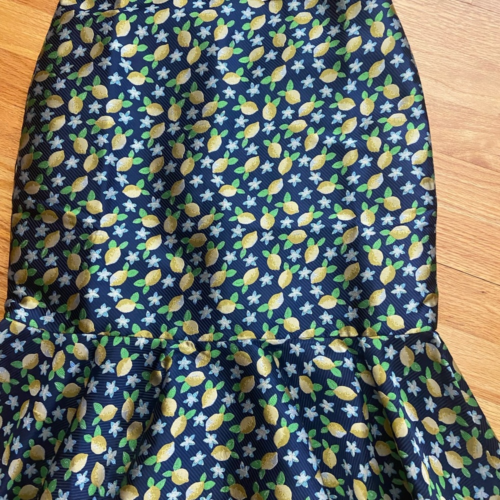 NWT J. CREW Lemon Jacquard Ruffle Hem Skirt - Picture 6 of 12